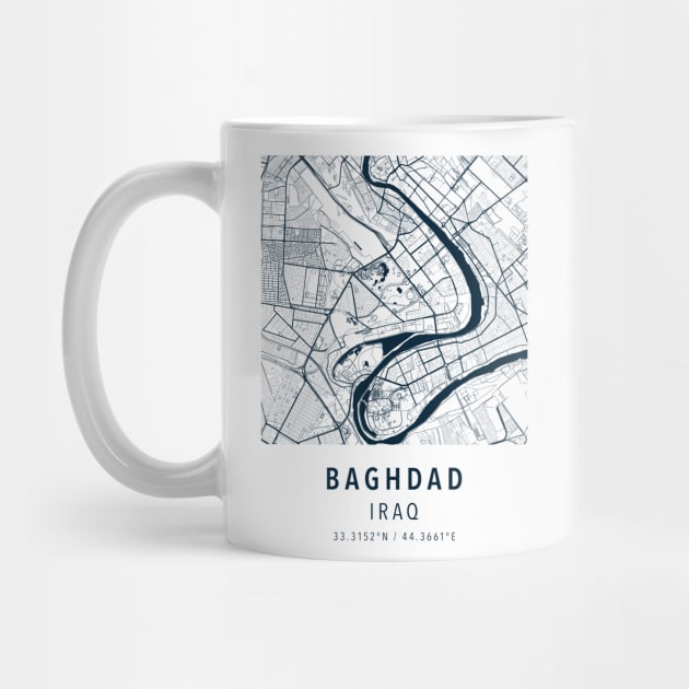 baghdad simple map by boy cartograph